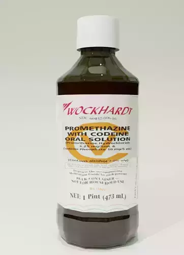 Wockhardt Promethazine Bottle Low-poly 3D model
