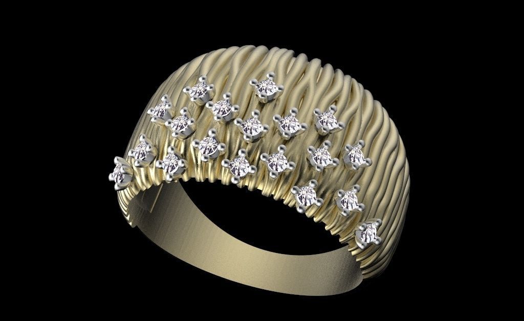 ring gold 3D print model_4
