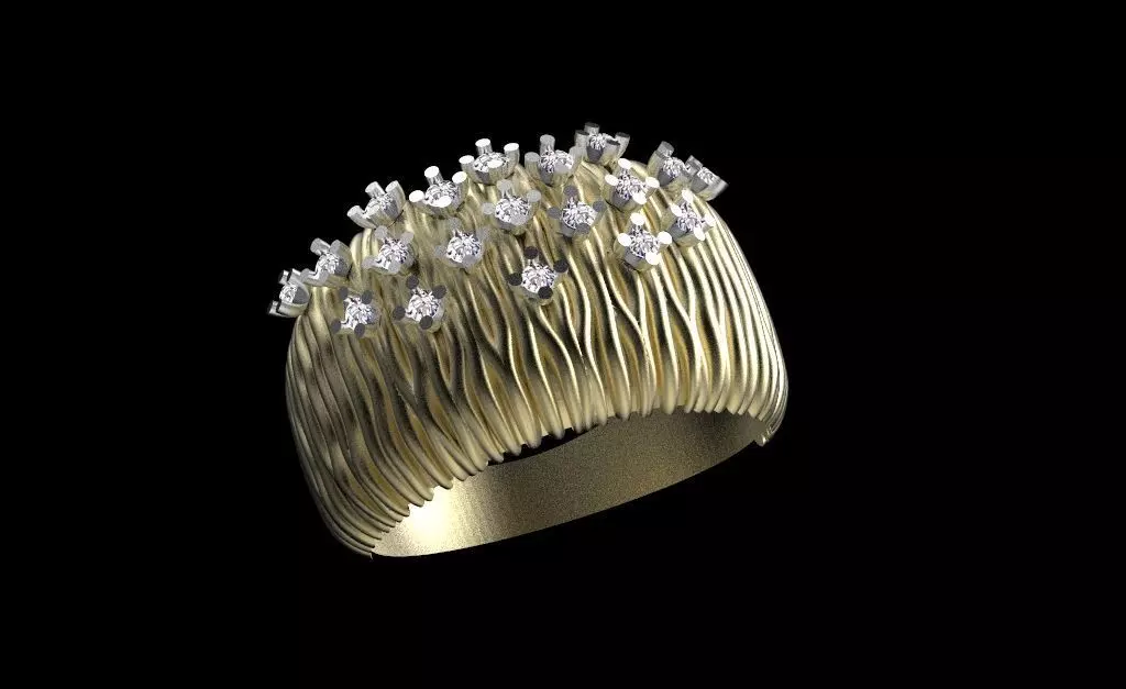ring gold 3D print model_0
