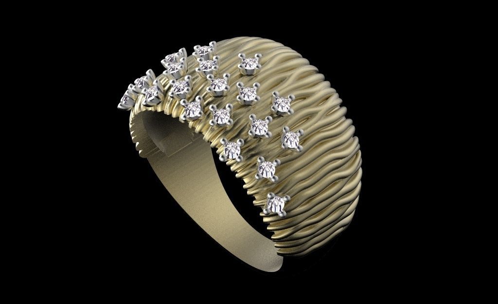 ring gold 3D print model_2