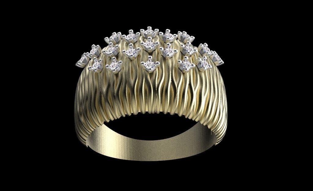 ring gold 3D print model_1