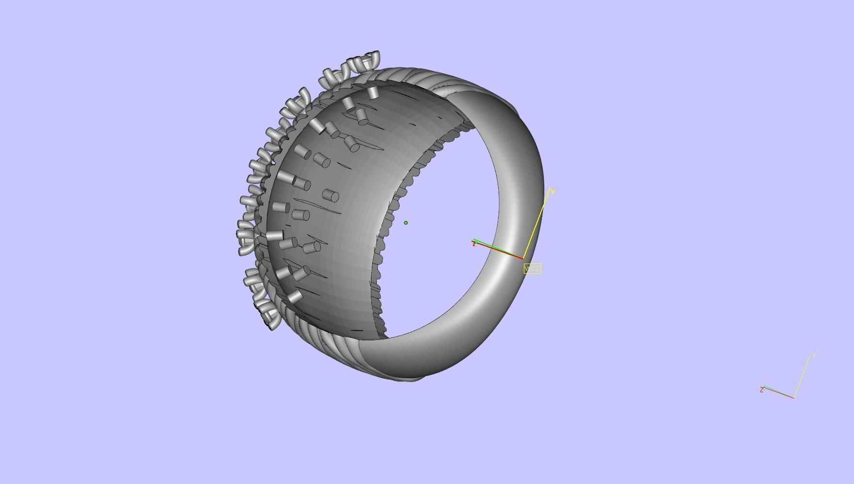 ring gold 3D print model_6