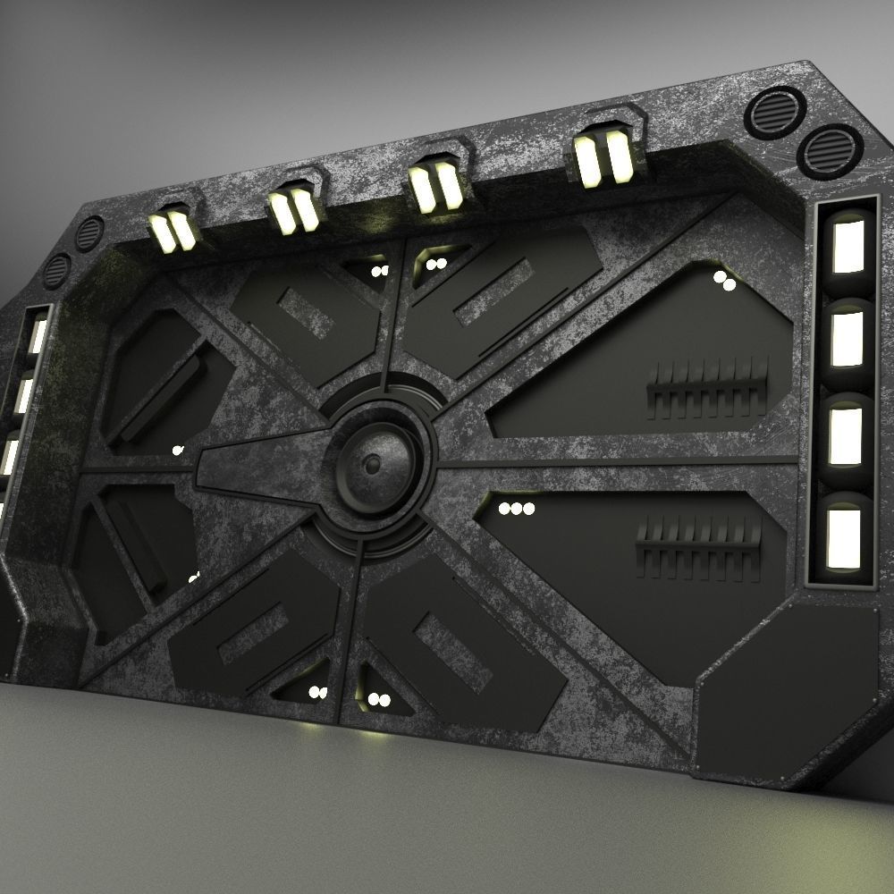 Sci Fi Door 3D model_2