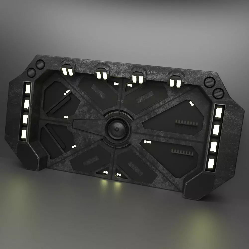 Sci Fi Door 3D model_0