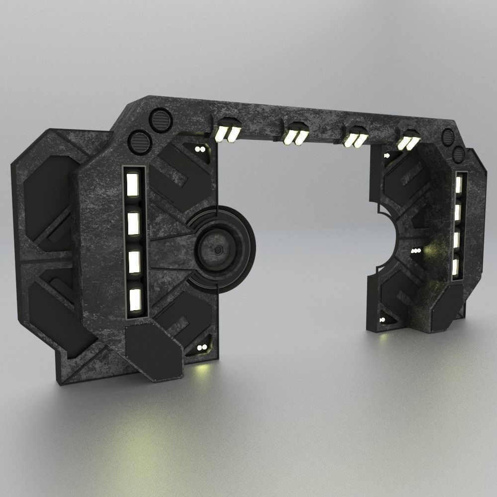 Sci Fi Door 3D model_10