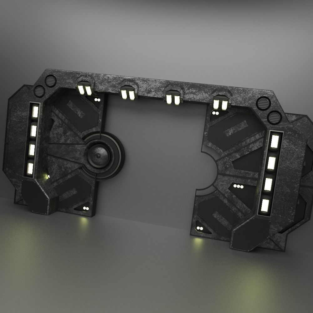 Sci Fi Door 3D model_1
