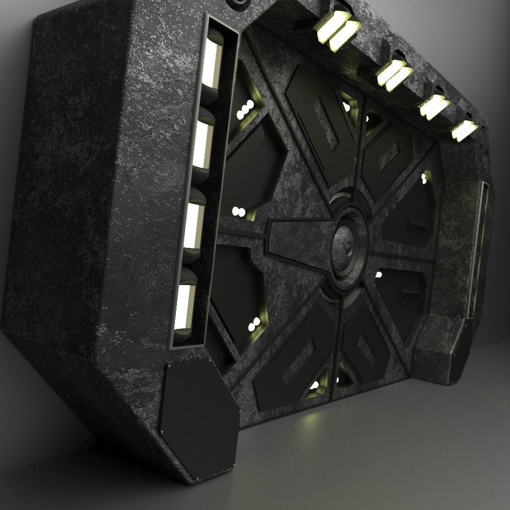Sci Fi Door 3D model_8