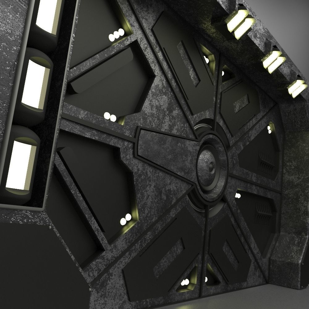 Sci Fi Door 3D model_7