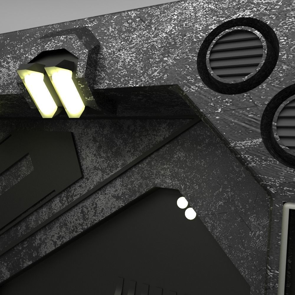 Sci Fi Door 3D model_4