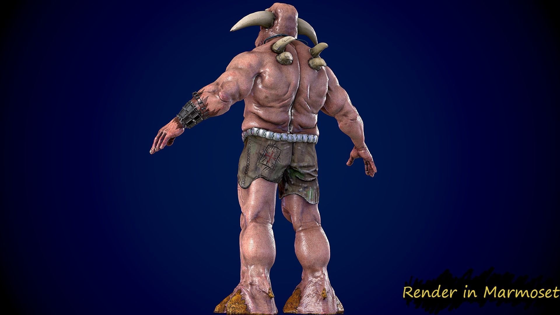 Beast Mutant Low-poly 3D model_4