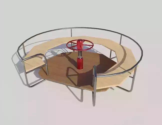 Merry-Go-Rounds Low-poly 3D model