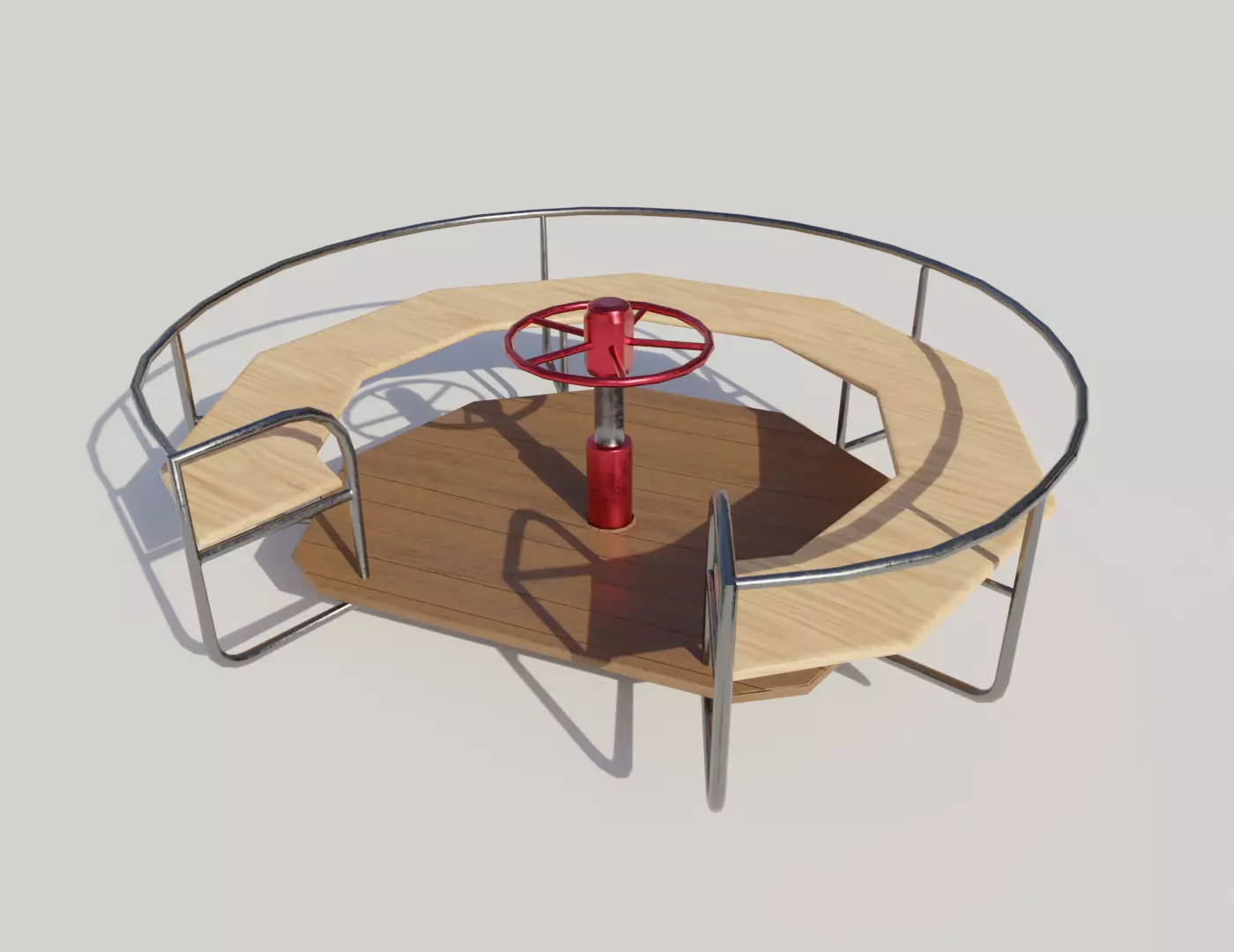 Merry-Go-Rounds Low-poly 3D model_0