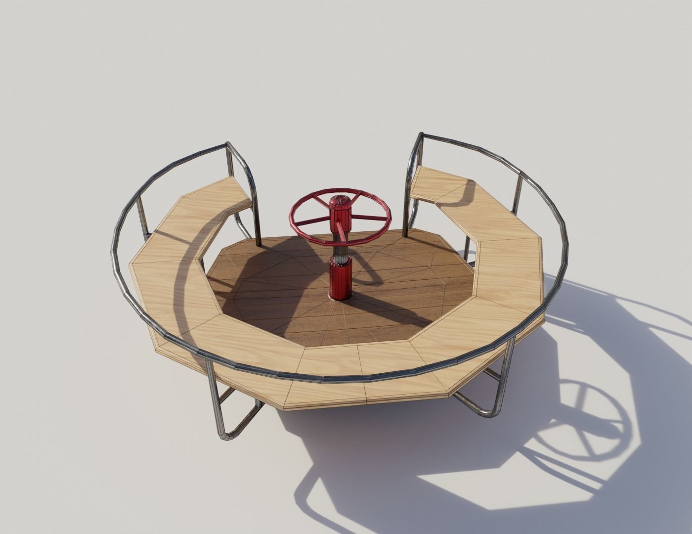 Merry-Go-Rounds Low-poly 3D model_3