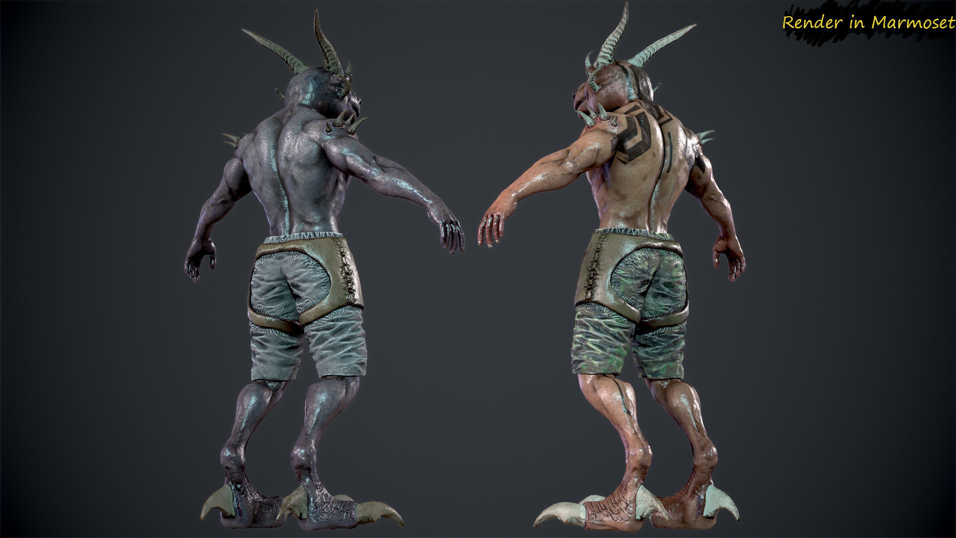 Lizard Mutant Low-poly 3D model_5