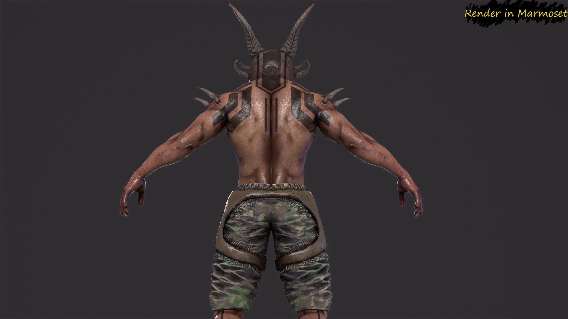 Lizard Mutant Low-poly 3D model_2