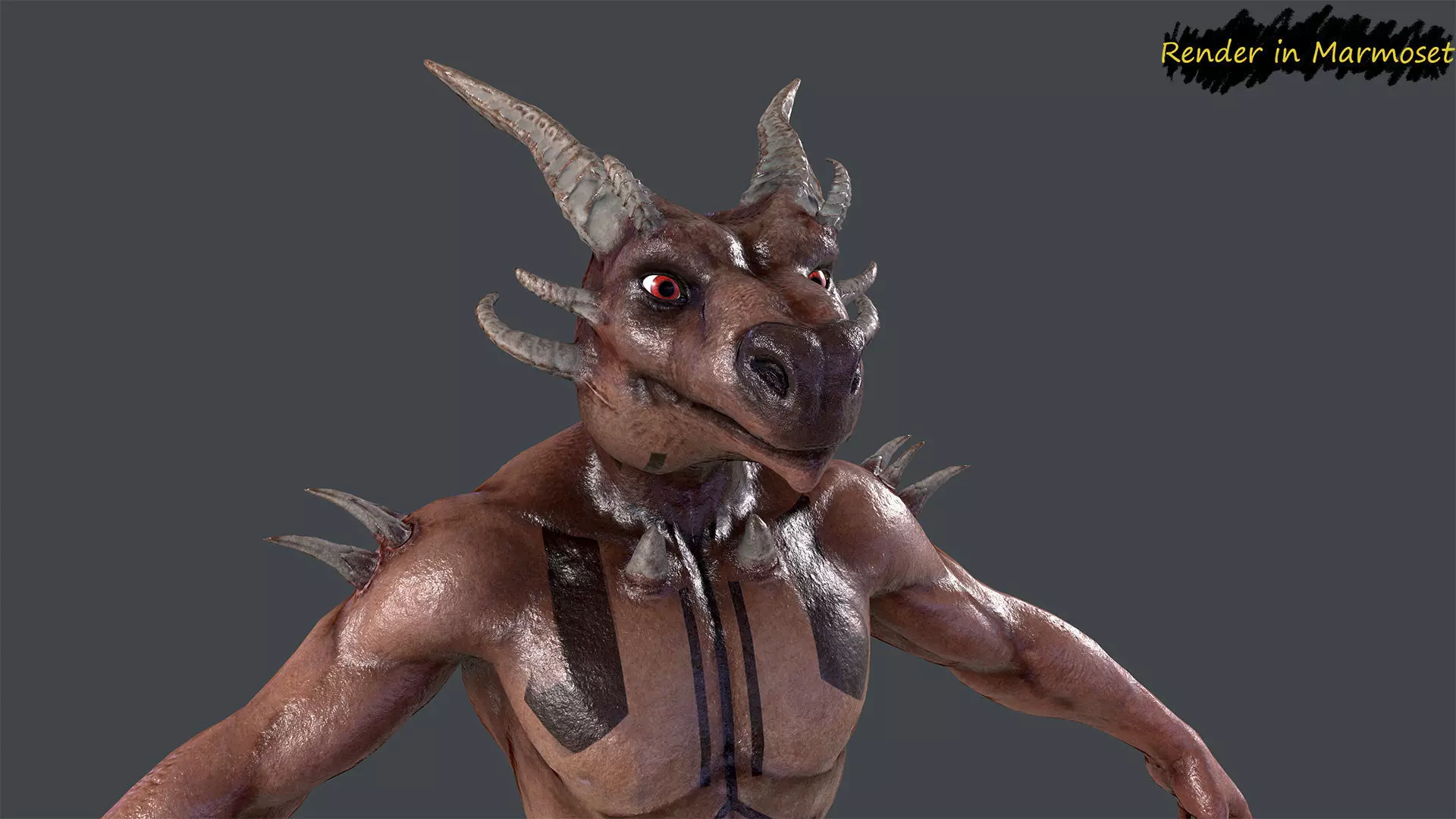 Lizard Mutant Low-poly 3D model_0