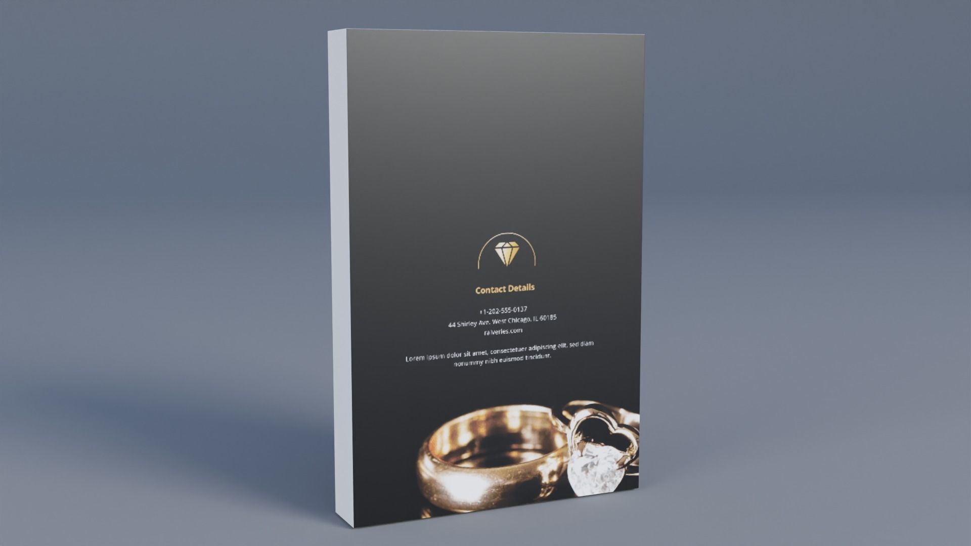 Book low poly Low-poly 3D model_1