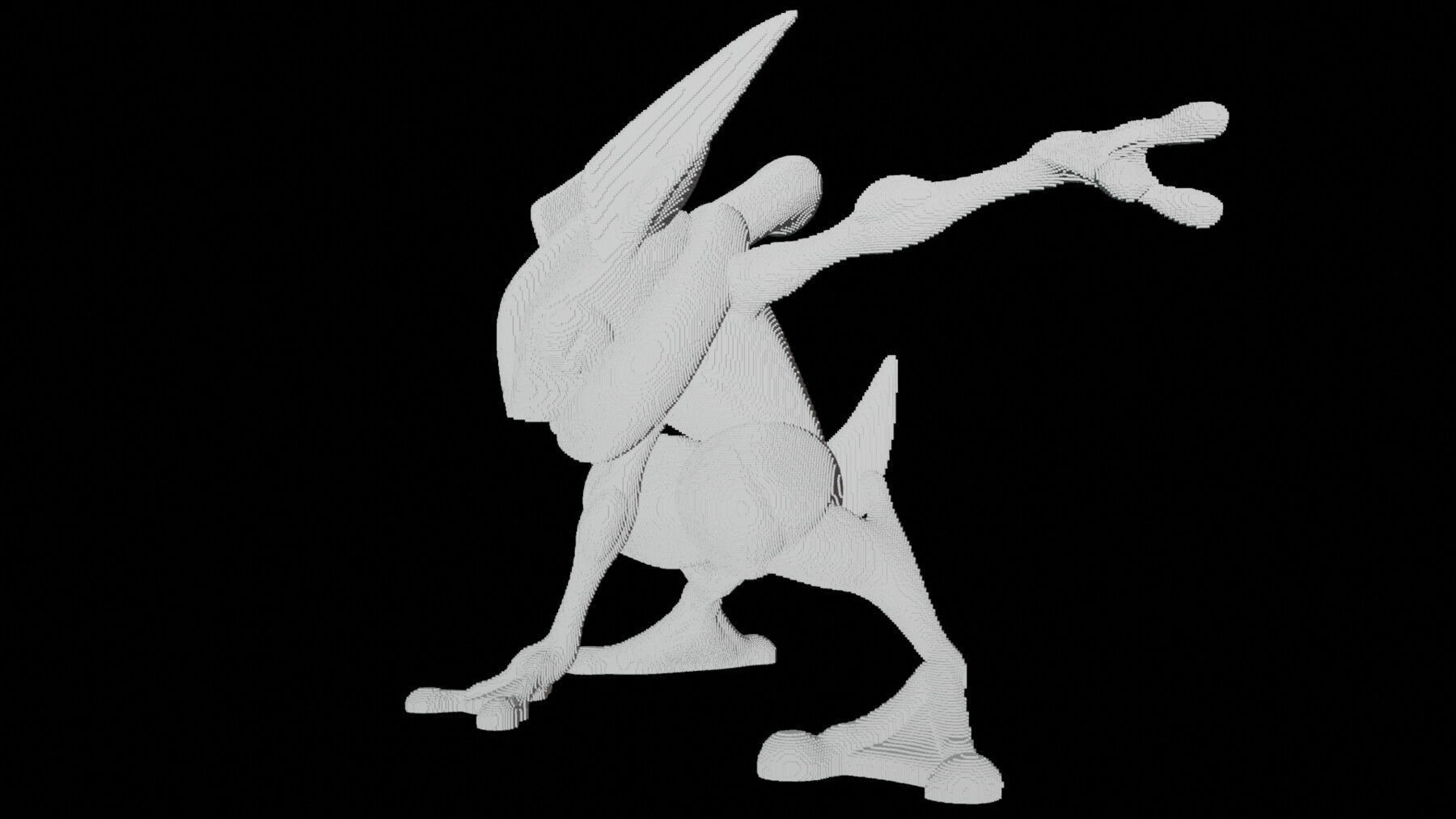 Greninja VOXEL for 3d printing 3D print model_2