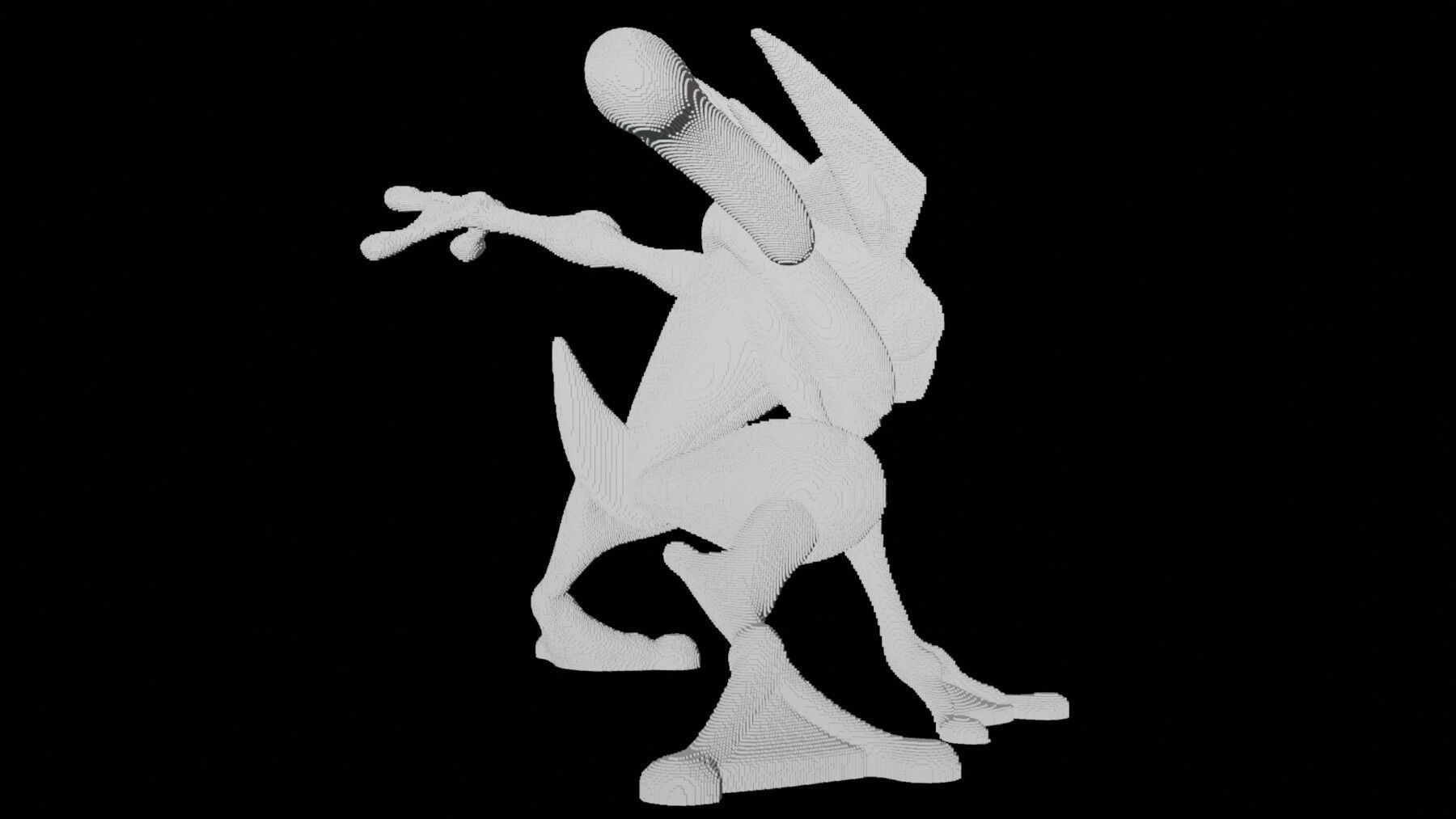 Greninja VOXEL for 3d printing 3D print model_3