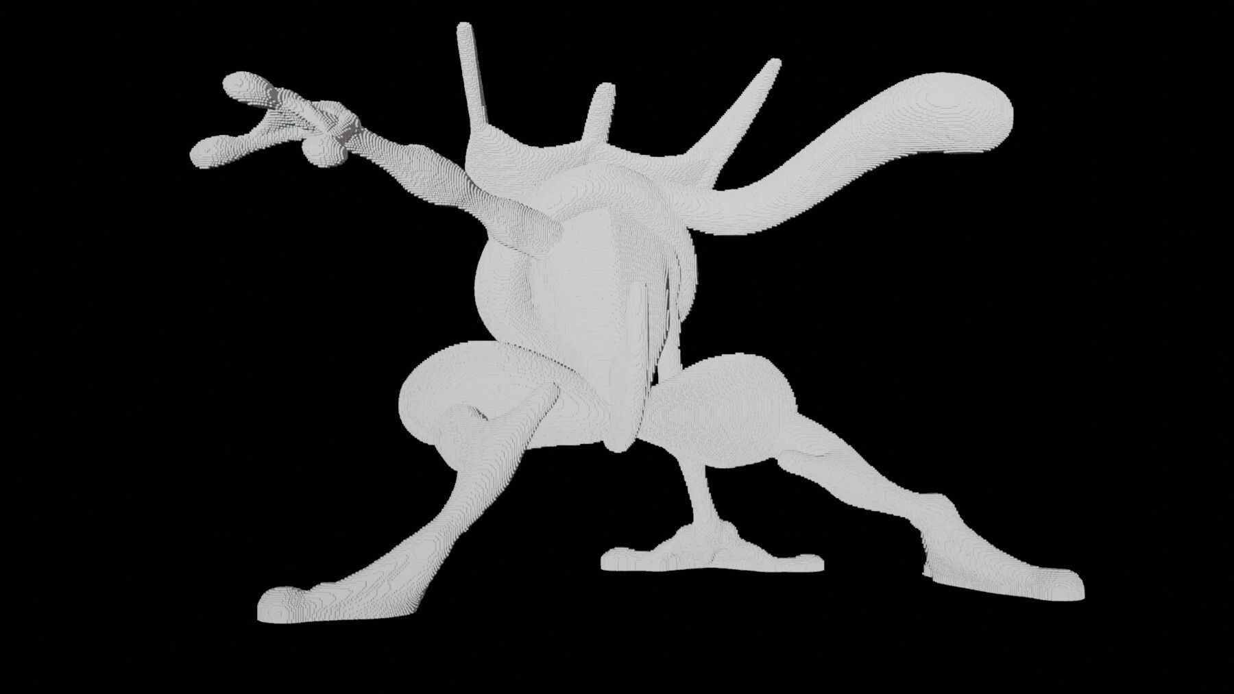 Greninja VOXEL for 3d printing 3D print model_1