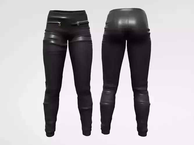 Womens Skinny Pants with Zips