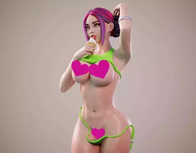3D Print model - Girl on the beach - c 3D print model
