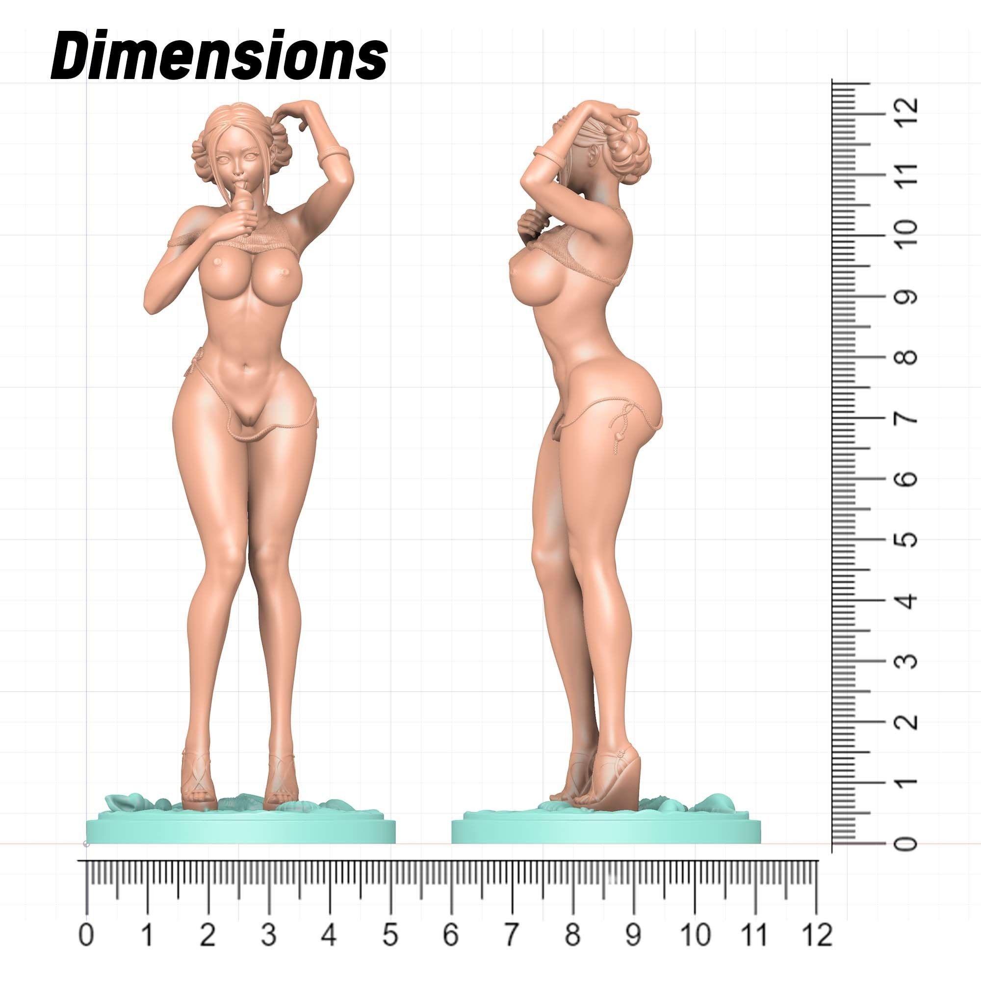 3D Print model - Girl on the beach - c 3D print model_19