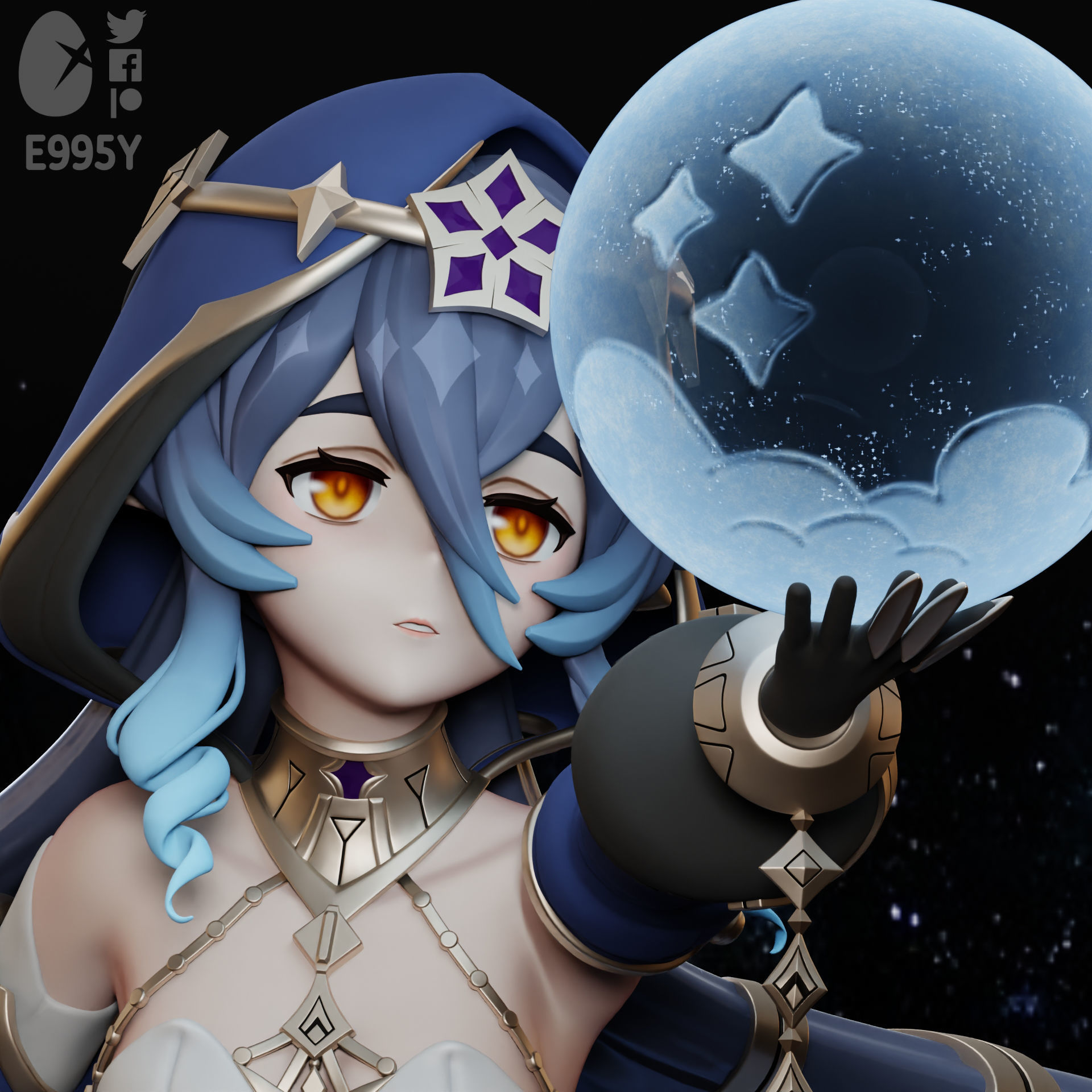Genshin Impact - Layla Figure STL File For 3D Printing 3D print model_3