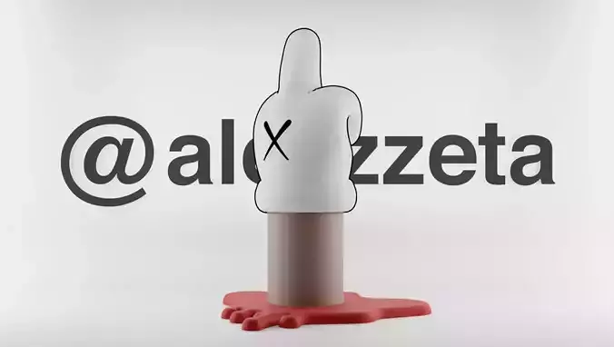 Kaws Fuck Fake Friends Companion Textured Low-poly 3D model