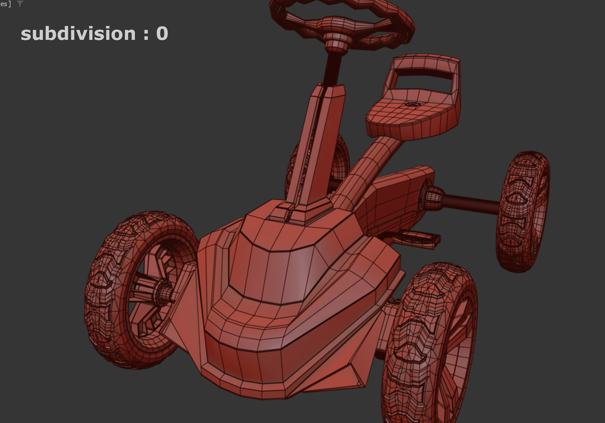 pedal kart design 3D model_11