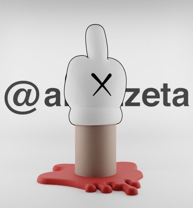 Kaws Fuck Fake Friends BFF x Companion Textured Low-poly 3D model_37