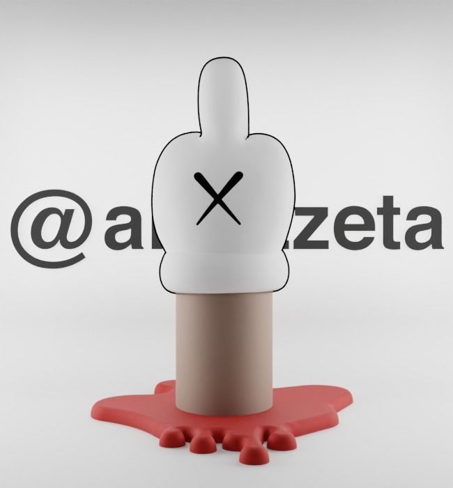 Kaws Fuck Fake Friends BFF x Companion Textured Low-poly 3D model_20