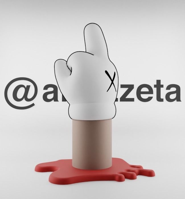 Kaws Fuck Fake Friends BFF x Companion Textured Low-poly 3D model_35