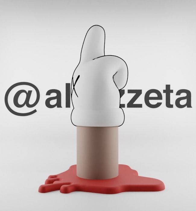 Kaws Fuck Fake Friends BFF x Companion Textured Low-poly 3D model_23