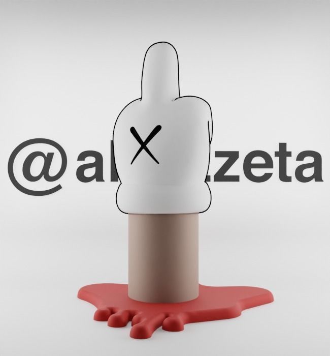 Kaws Fuck Fake Friends BFF x Companion Textured Low-poly 3D model_21