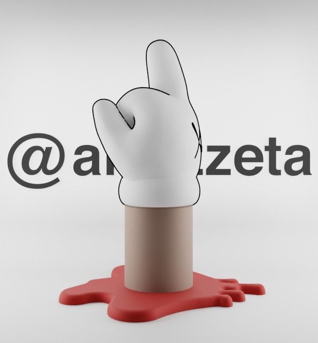 Kaws Fuck Fake Friends BFF x Companion Textured Low-poly 3D model_34