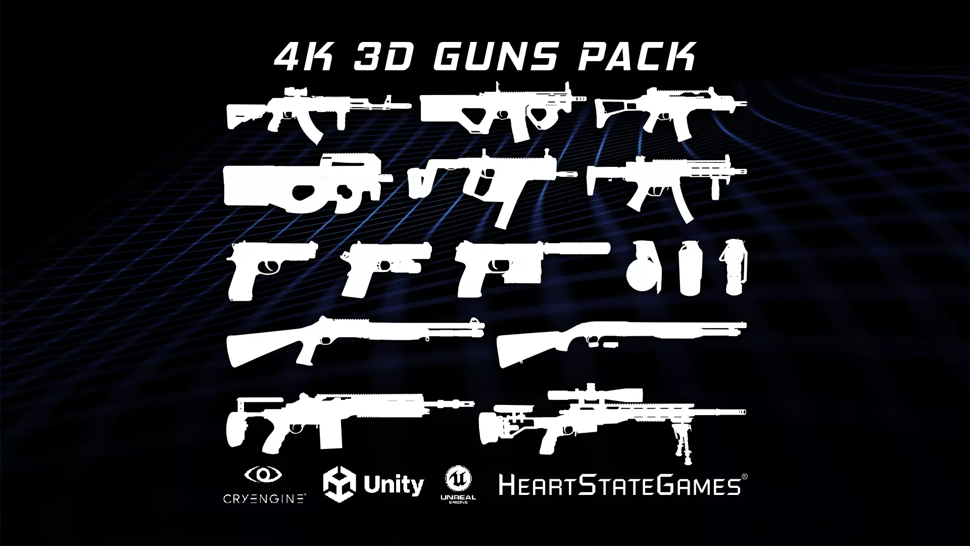 UltiHD 4K Mega Gun Pack - Game Ready Low-poly 3D model_0