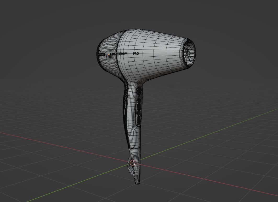 Hair Dryer Phillips 2100w 3D model_4