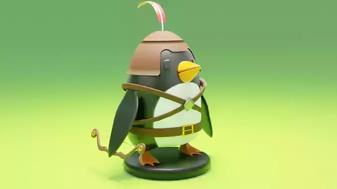 Archer penguin -  for 3D printing 3D print model 3D model