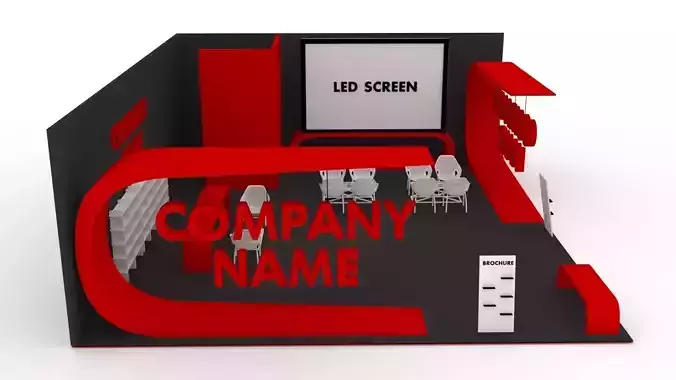 Red and Black Booth Exhibition Stand Stall