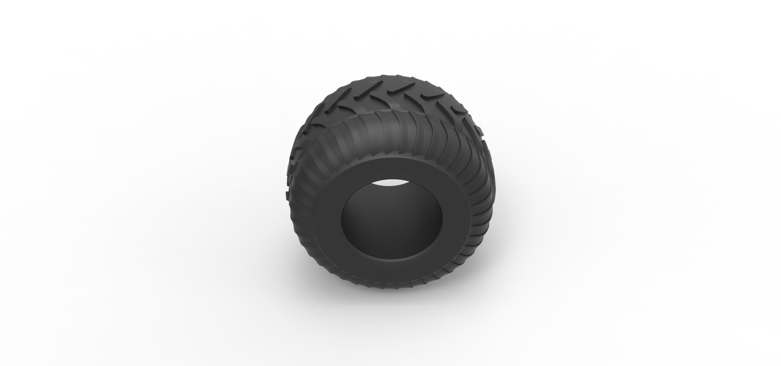 Monster Jam tire 30 Scale 1 to 25 3D print model_5