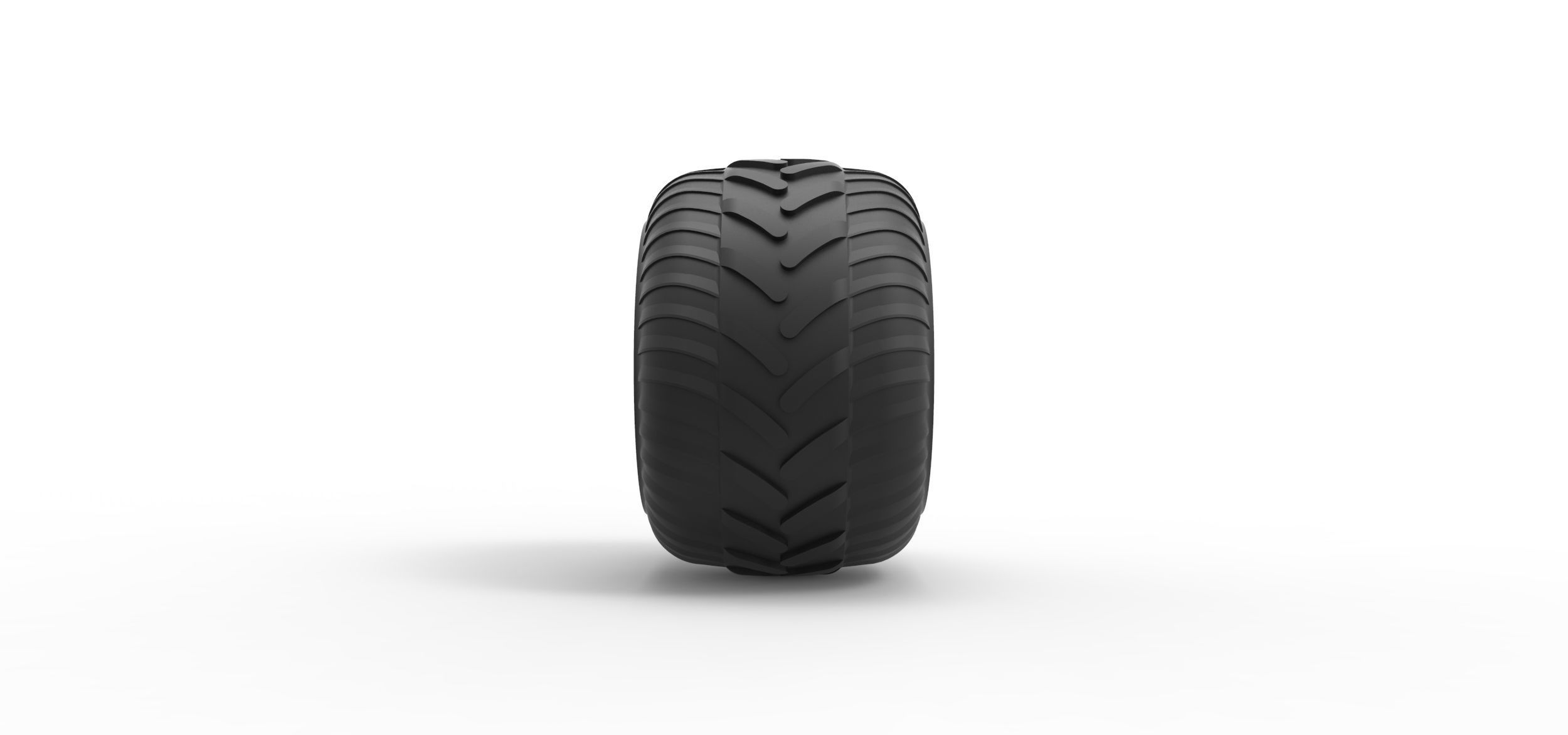 Monster Jam tire 30 Scale 1 to 25 3D print model_3
