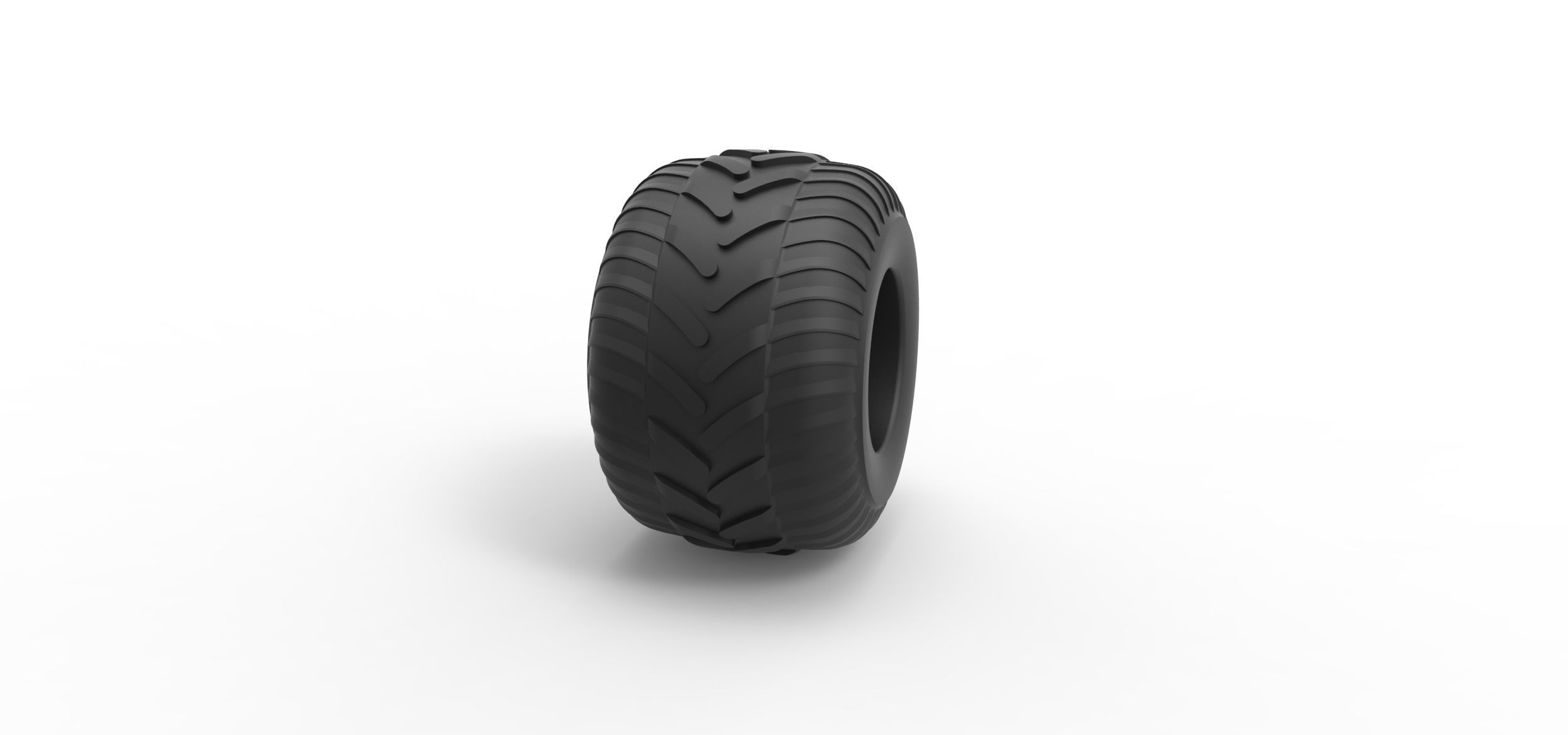 Monster Jam tire 30 Scale 1 to 25 3D print model_2