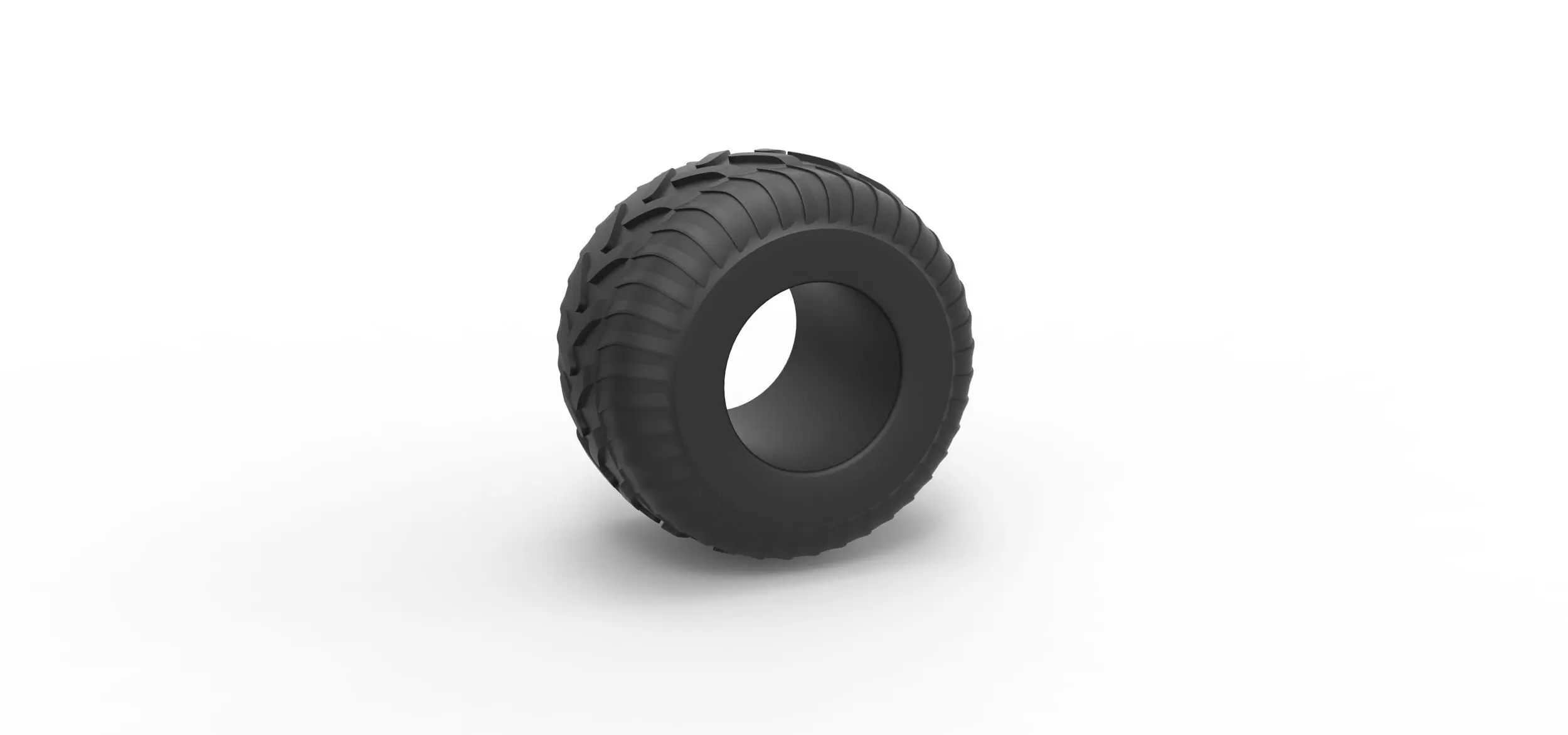 Monster Jam tire 30 Scale 1 to 25 3D print model_0