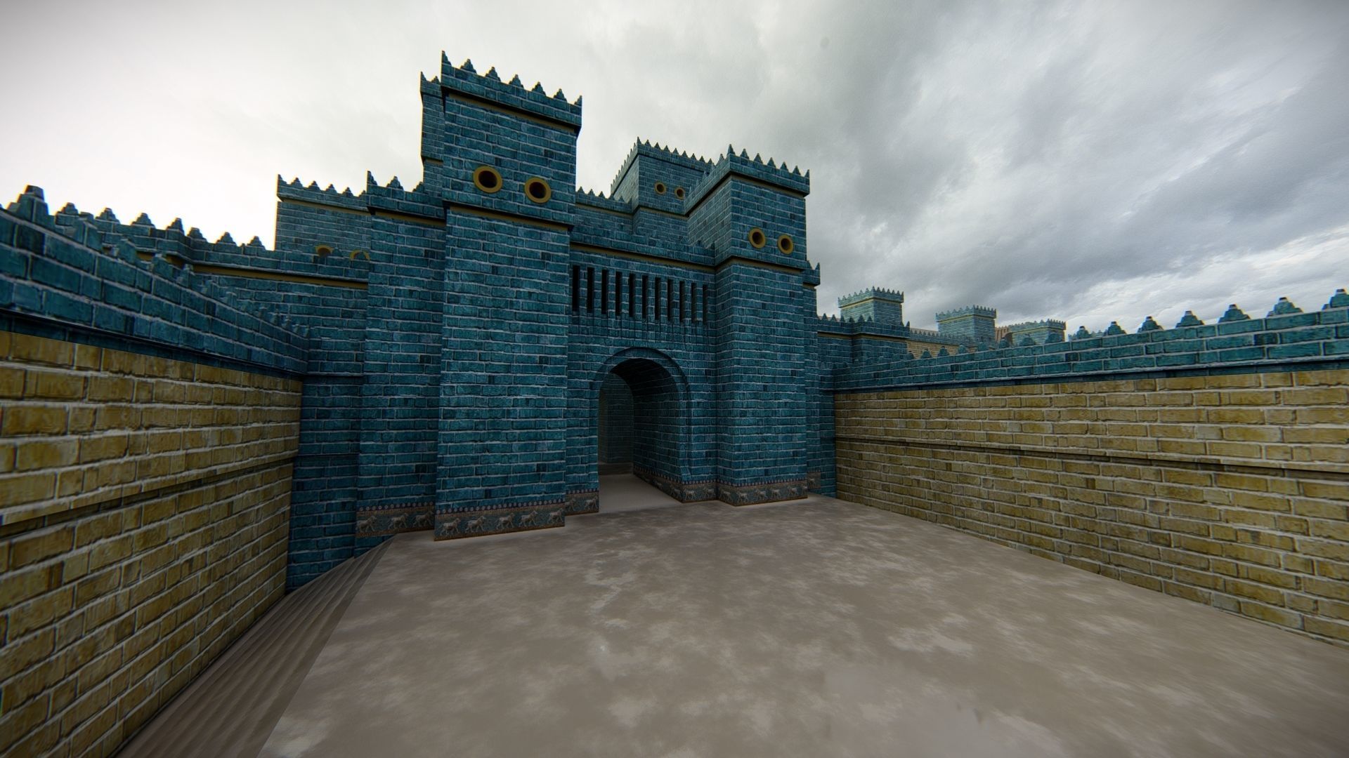 Fortress of Babylon 3D model_4
