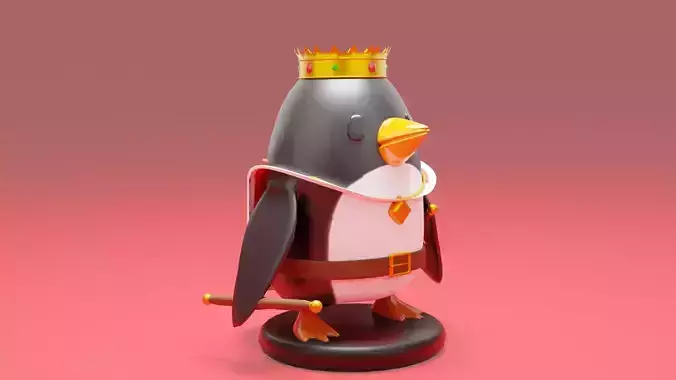 King penguin for 3D printing 3D print model 3D model
