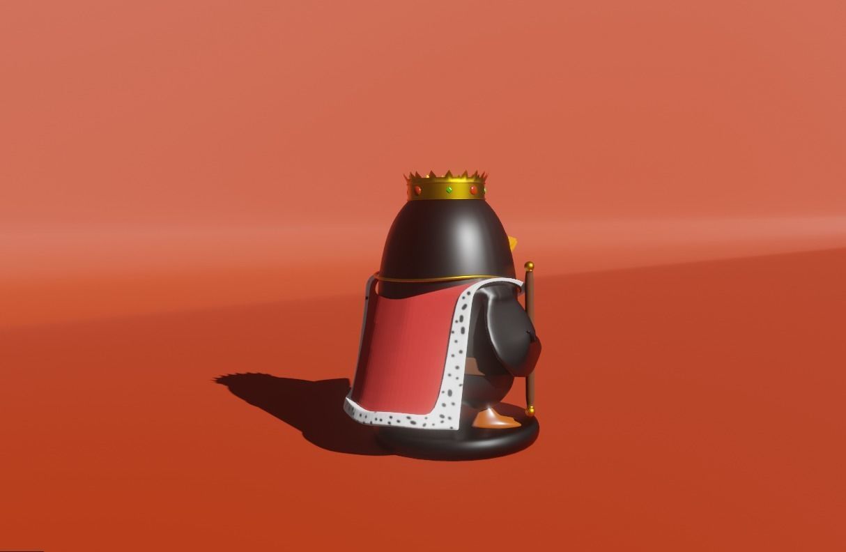 King penguin for 3D printing 3D print model 3D model_3