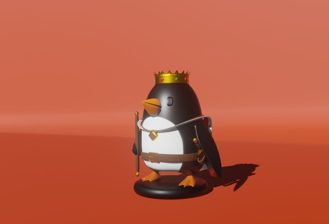 King penguin for 3D printing 3D print model 3D model_1