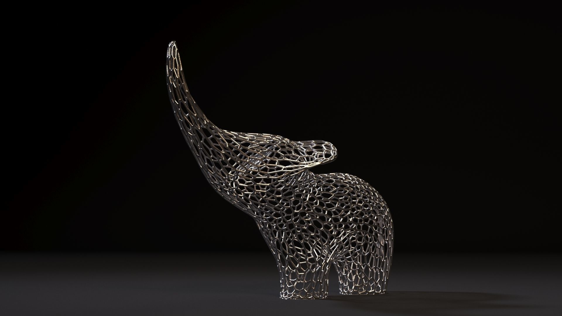 Elephant Figurine 3D print model_9