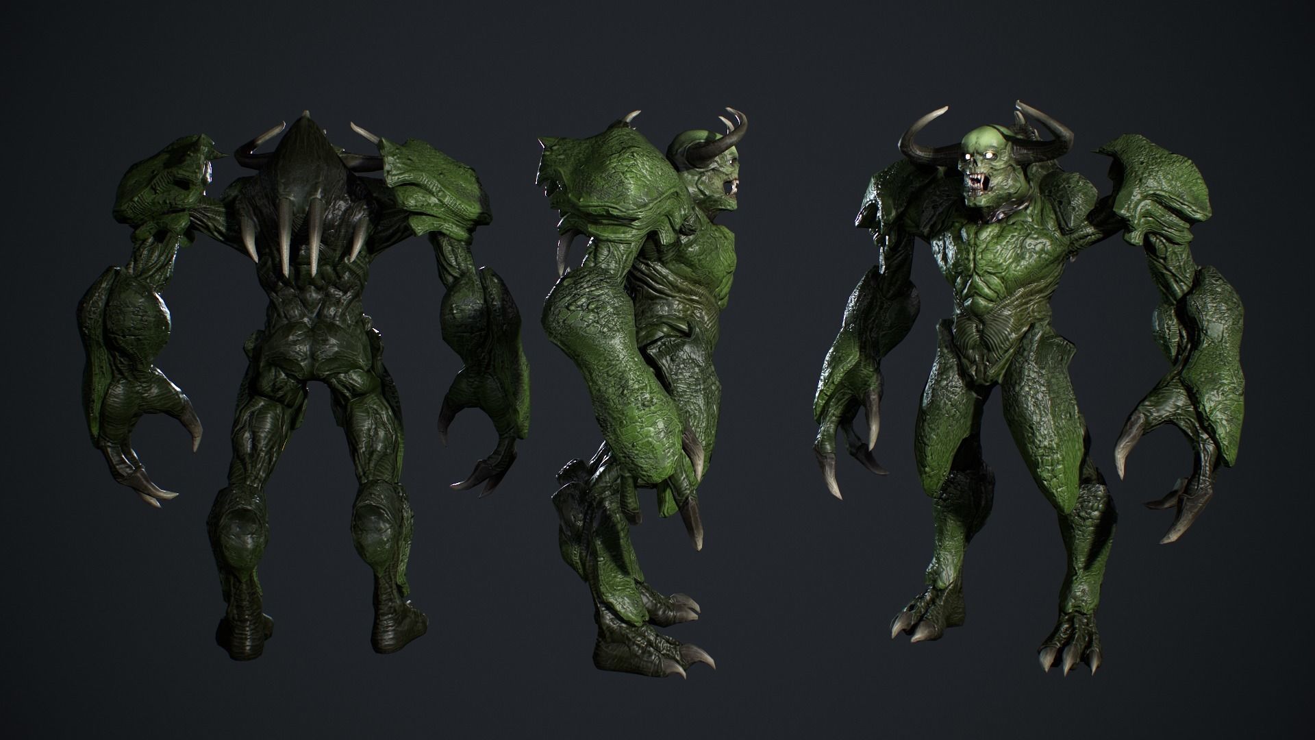 High Demon 3 Low-poly 3D model_7